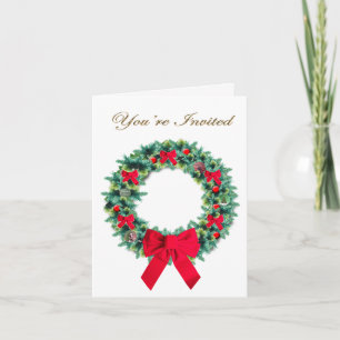 Decorated Wreath Invitation