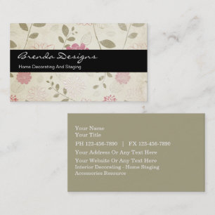 Decorating Business Cards Floral Style
