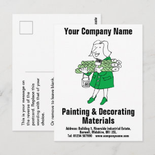 Decorating Materials or Decorating Supplies Design Postcard