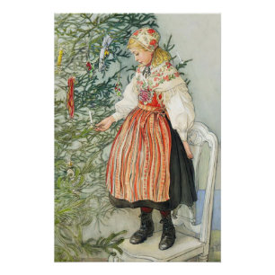 Decorating the Christmas Tree - Carl Larsson Poster
