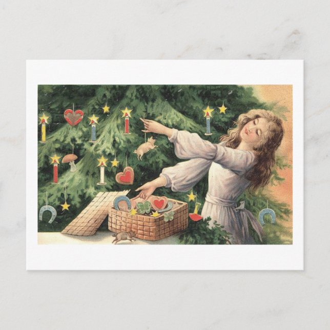 Decorating the Tree Postcard (Front)