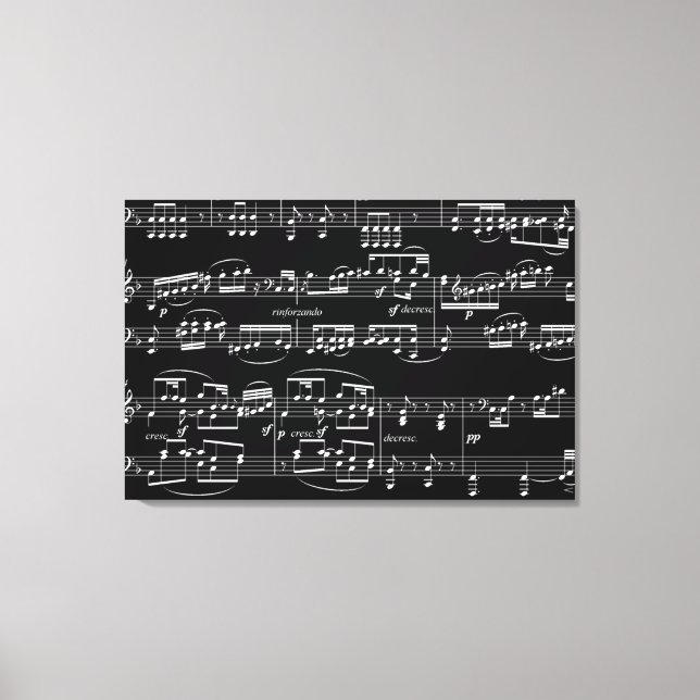 decorating with musical notes canvas print (Front)