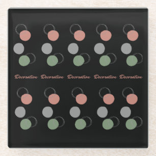 decoration dots shape abstract glass coaster