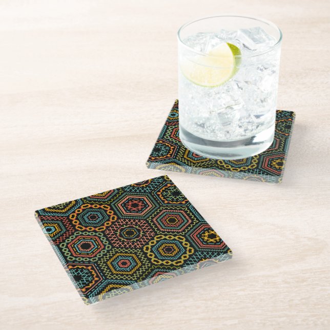 decoration glass coaster (Angled)
