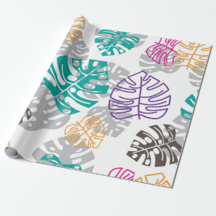 decoration leaves wrapping paper