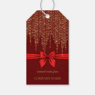  Decoration Red Ribbons Cute  Company    Christmas Gift Tags