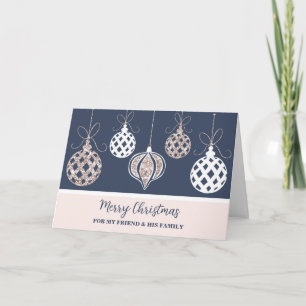 Decorations Friend & Family Merry Christmas Card