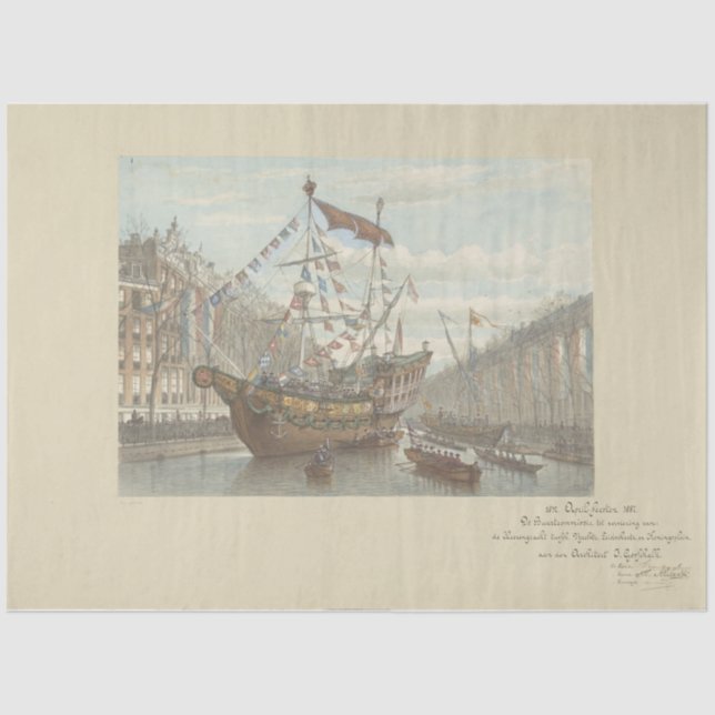 Decorations on the Herengracht Decoupage Paper (Front)