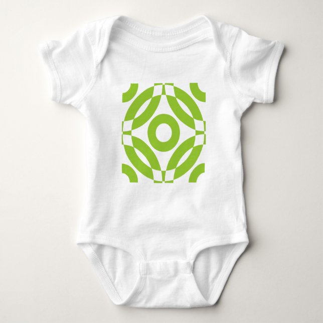 Decorative 02 - Martian Green Baby Bodysuit (Front)