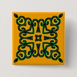 Decorative 15 Cm Square Badge