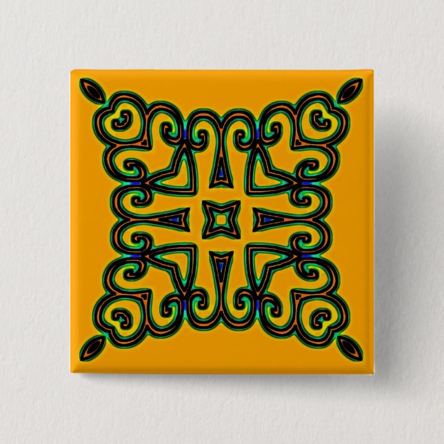 Decorative 15 Cm Square Badge (Front)