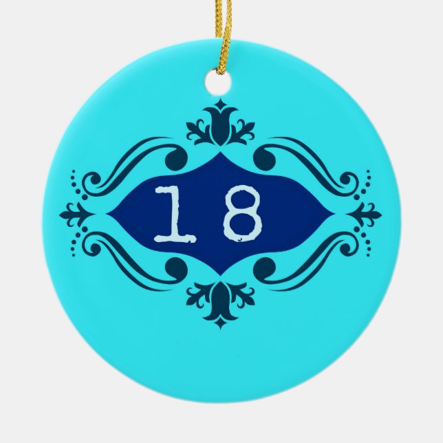 Decorative 18 ceramic tree decoration (Front)