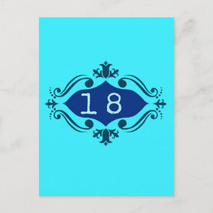 Decorative 18 postcard