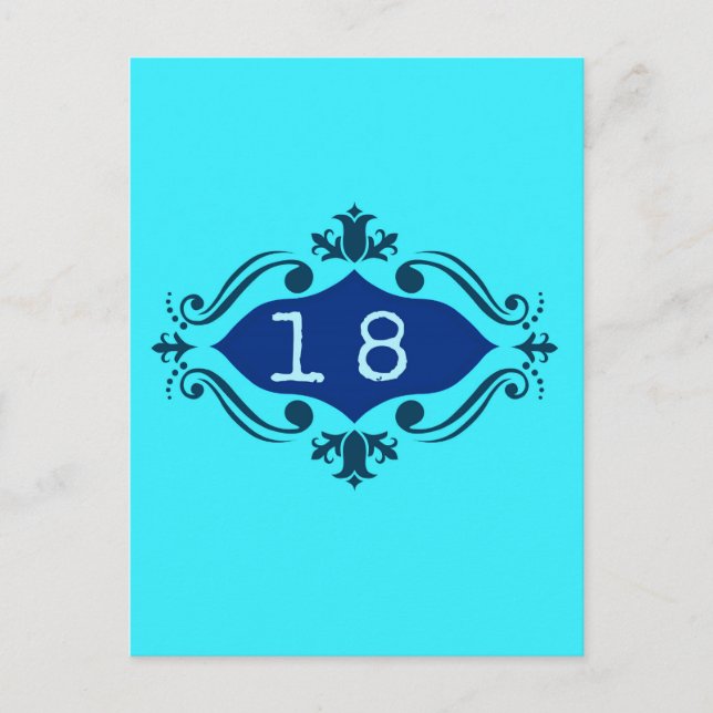 Decorative 18 postcard (Front)