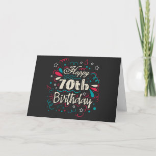 Decorative 70th Birthday Card