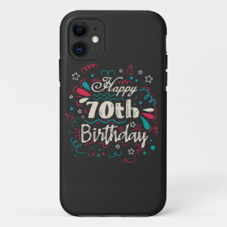 Decorative 70th Birthday iPhone 11 Case