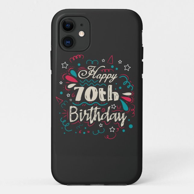Decorative 70th Birthday Case-Mate iPhone Case (Back)