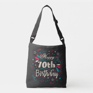 Decorative 70th Birthday Crossbody Bag