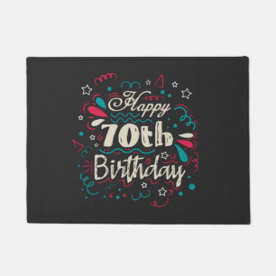 Decorative 70th Birthday Doormat