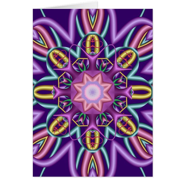 Decorative abstract card in trendy colours (Front)