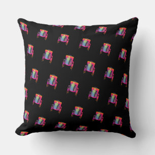Decorative Abstract Chair Diagonal Design Cushion