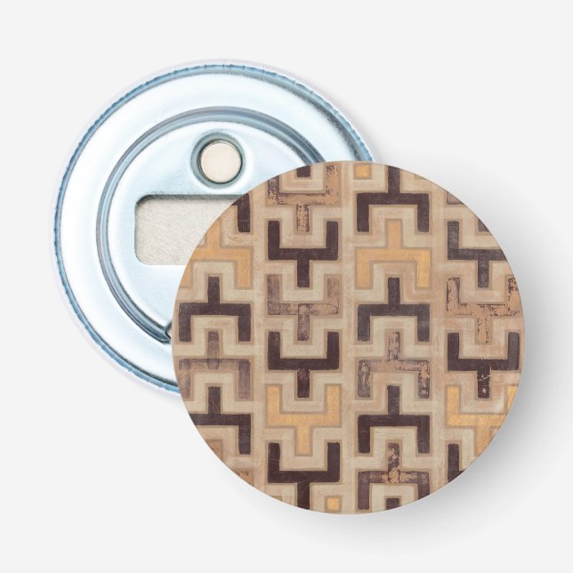 Decorative African Mudcloth Pattern Bottle Opener (Front)