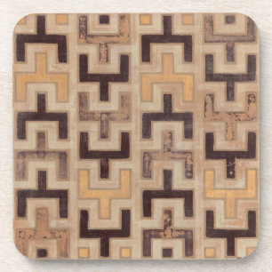 Decorative African Mudcloth Pattern Coaster