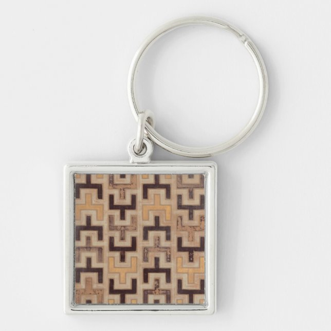 Decorative African Mudcloth Pattern Key Ring (Front)