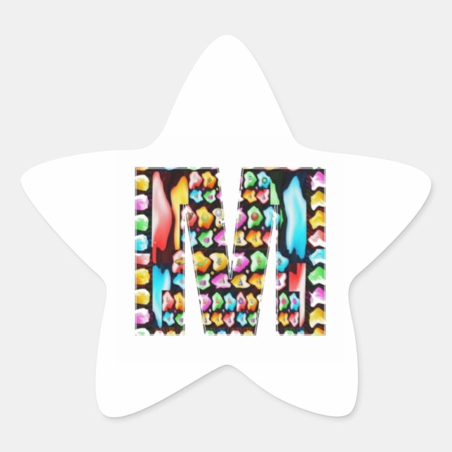 Decorative Alphabets - Party Giveaway Star Sticker (Front)