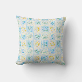 Decorative Amalfi style seamless pattern Cushion