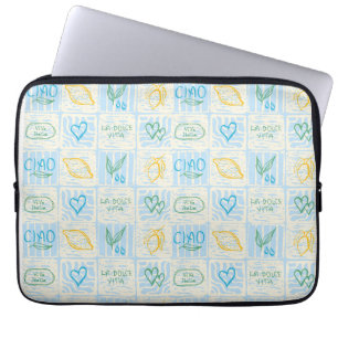 Decorative Amalfi style seamless pattern Laptop Sleeve