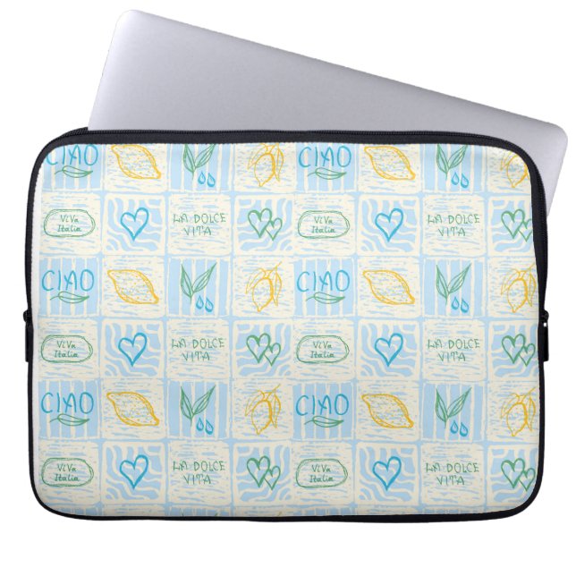 Decorative Amalfi style seamless pattern Laptop Sleeve (Front)