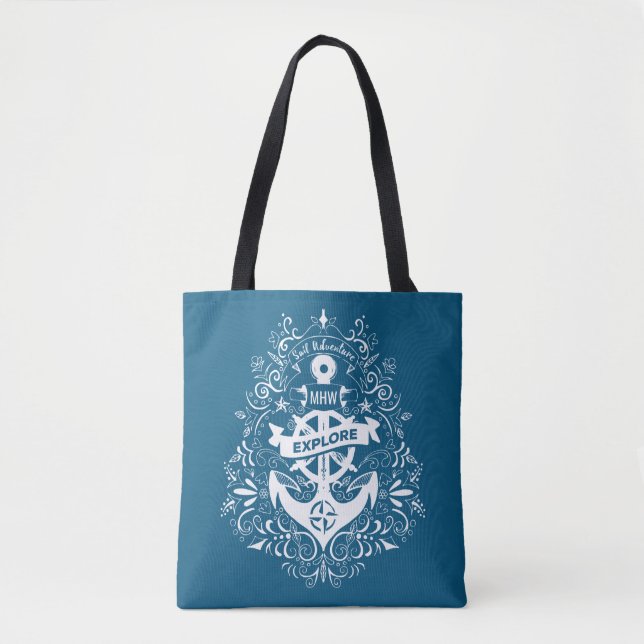 Decorative Anchor custom monogram bags (Front)