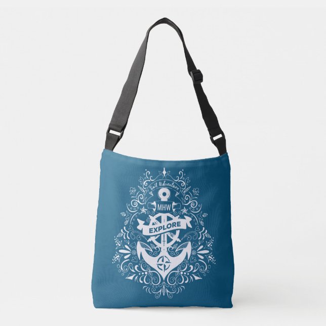 Decorative Anchor custom monogram bags (Front)