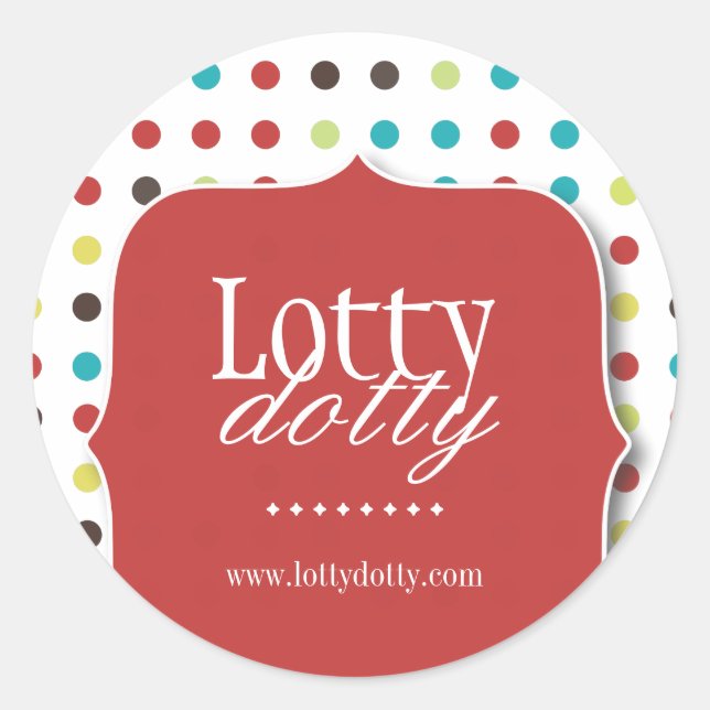 Decorative and Whimsical Polk a Dot Stickers (Front)