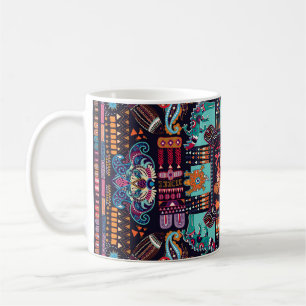 Decorative animals: colourful ethnic design. coffee mug