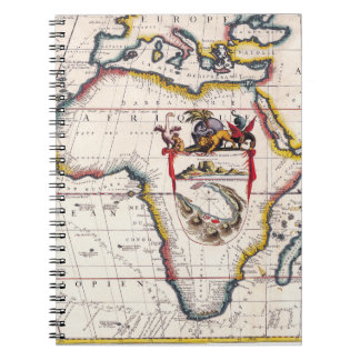 Decorative Antique Africa Map Notebook