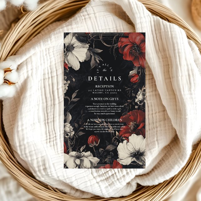 Decorative Art Nouveau Floral Wedding Enclosure Card (Creator Uploaded)