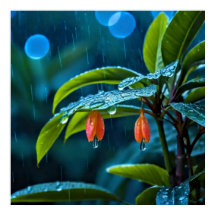 Decorative Art - Rain Drops On The Leaves #2