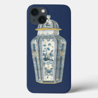 Decorative Asian Urn in Blue & White