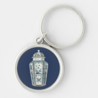 Decorative Asian Urn in Blue & White