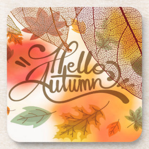 Decorative Autumn Leaves Coaster