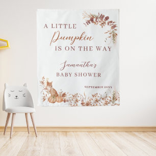 Decorative Autumn Terracotta Fox Pumpkin Tapestry