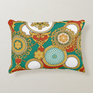 Decorative background with golden elegant arabesqu cushion