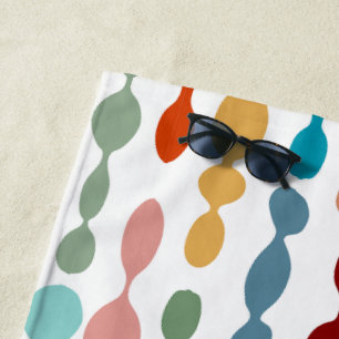 Decorative Barbells Beach Towel