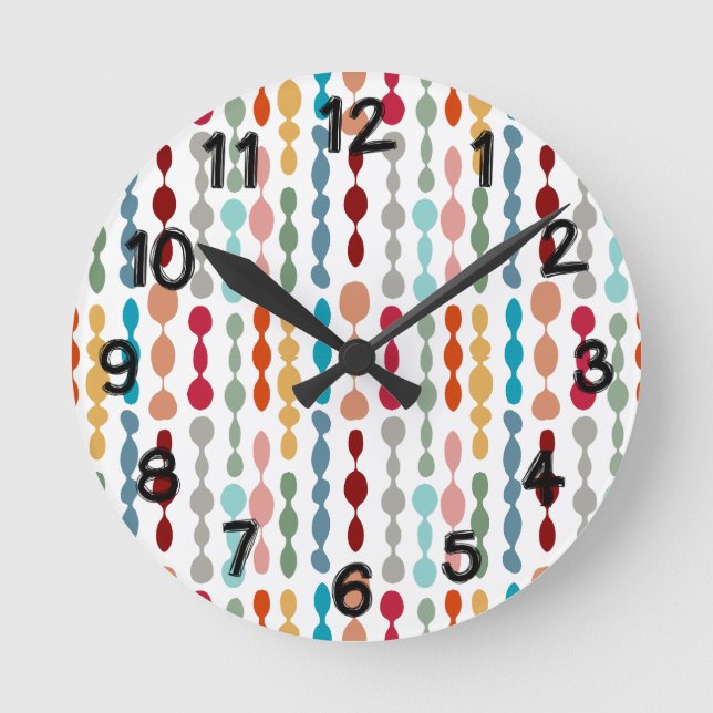 Decorative Barbells Round Clock (Front)