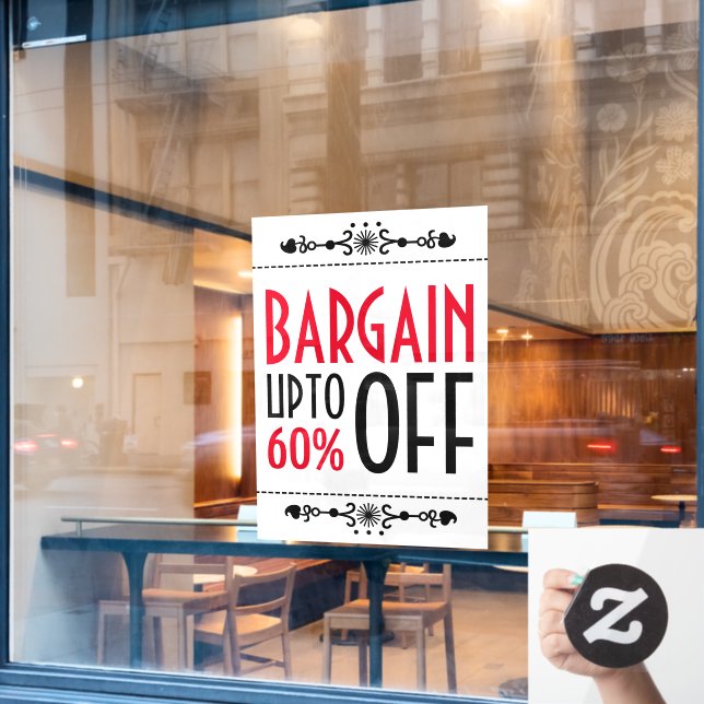 Decorative Bargain Discount (Cafe Window)