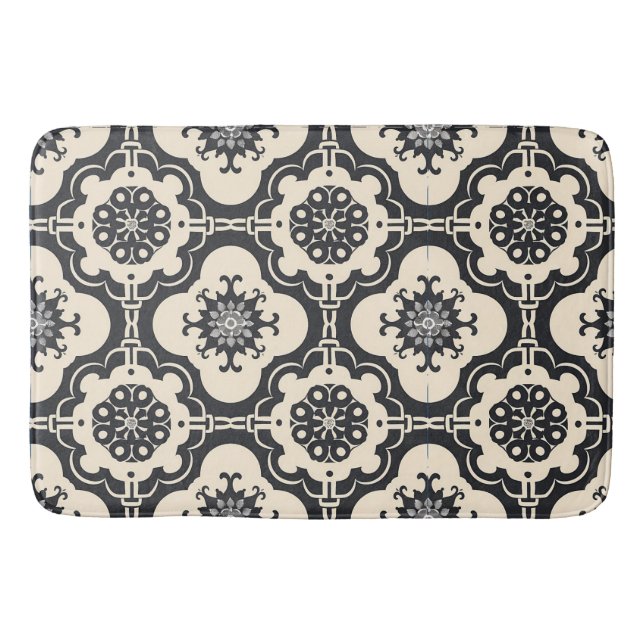 Decorative Baroque Arabesque pattern Bath Mat (Front)