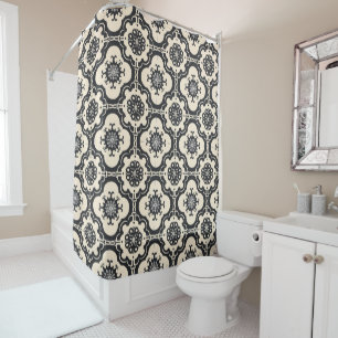 Decorative Baroque Arabesque pattern Shower Curtain