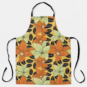 Decorative beautiful abstract modern style floral apron